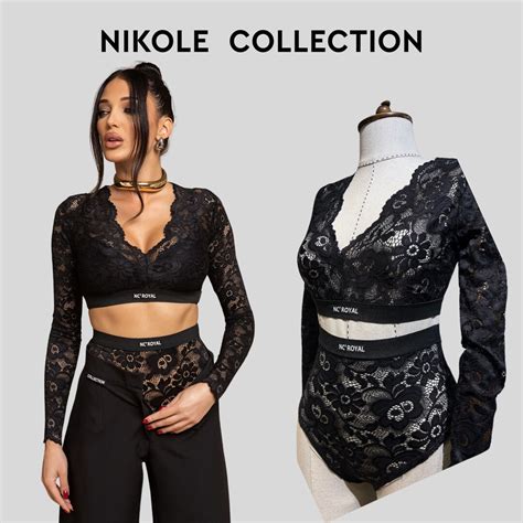 Black Women 2 Piece Set Lace Top And Women Lace Briefs High Waist Lingerie Set Top With Long