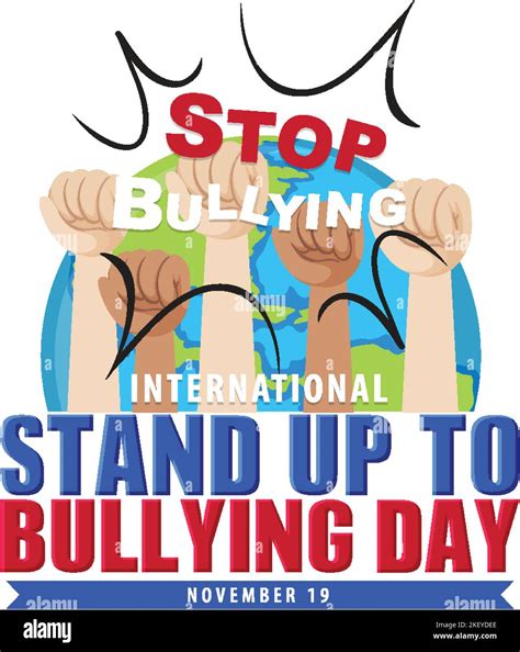 International Stand Up To Bullying Day Poster Design Illustration Stock