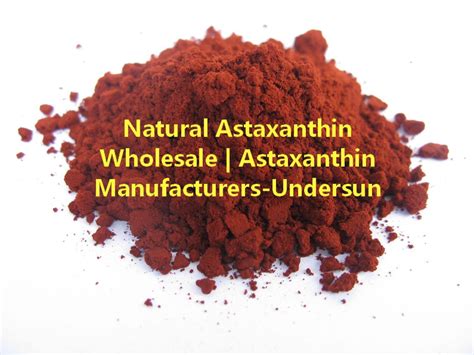 What Is Astaxanthin Derived From Knowledge Undersun Biomedtech Corp