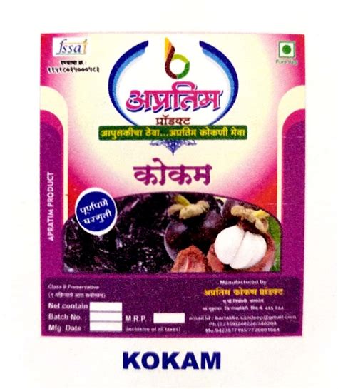 Apratim Kokum Kokam Packaging Type Packet Dry Place At Best Price In