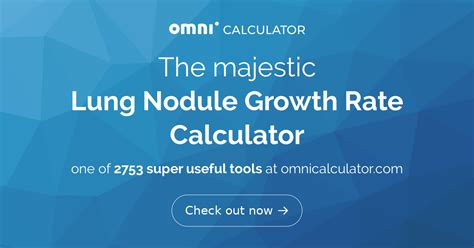 Lung Nodule Growth Rate Calculator Cancer Risk