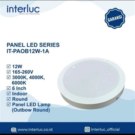 Jual Lampu Downlight Led Interluc Watt Outbow Watt W Panel W