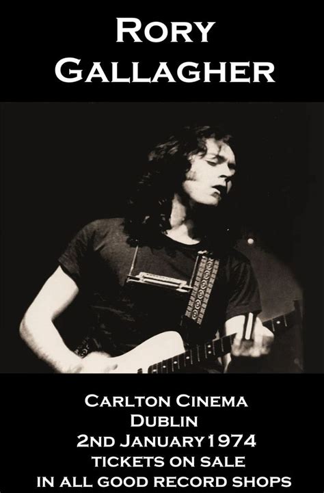 Rory Gallagher Carlton Cinema Dublin 1974 A4 Music Mini Print