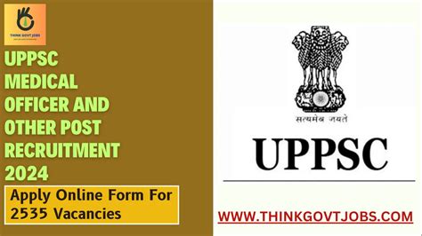 UPPSC Medical Officer And Other Post Recruitment 2024