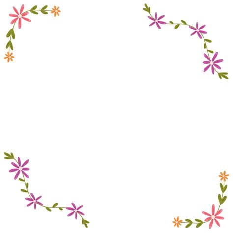 Premium Vector Floral Frame Edging Borders