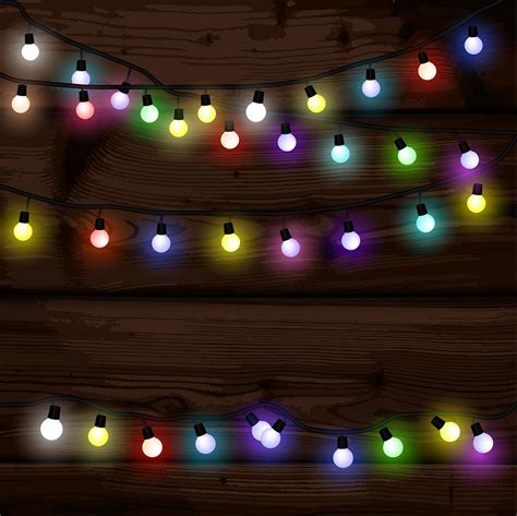 Christmas Lights Wood Backdrops for Photo Studio DBD-19301