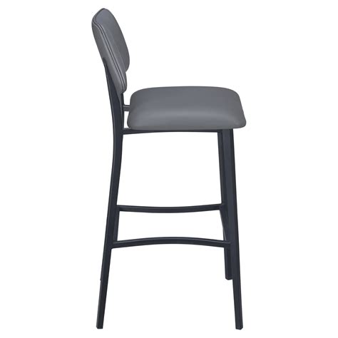 Luca Metal Bar Stool With Padded Back