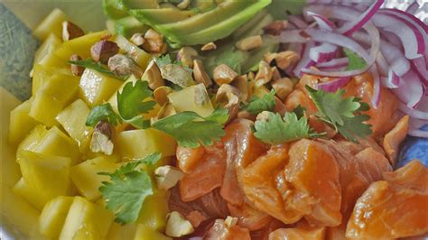 Ceviche de salmón y mango RECETA FÁCIL