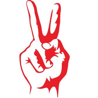 Peace Finger Sticker / Decal - Hippie Stickers by Stuck on Maui