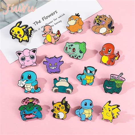 Kawaii Pok Mon Esmalte Pines Dibujos Animados Pokemon Pikachu Broche