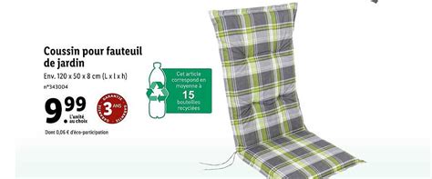 Promo Coussin Pour Fauteuil De Jardin Chez Lidl Icatalogue Fr