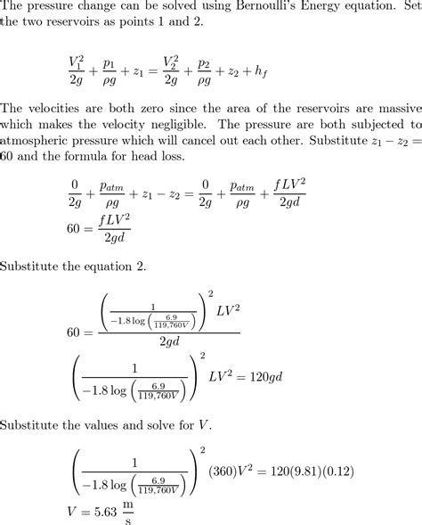 Water At C Flows By Gravity Through A Smooth Pipe From On Quizlet