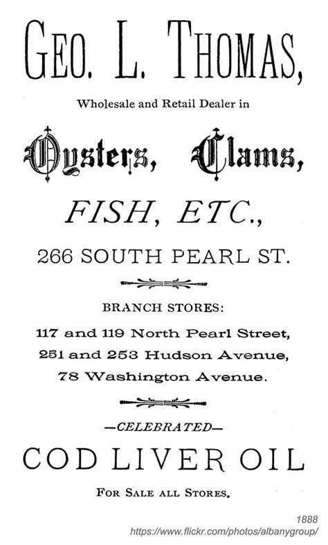 Geo L Thomas Fish Store 1888 AlbanyGroup Archive Flickr