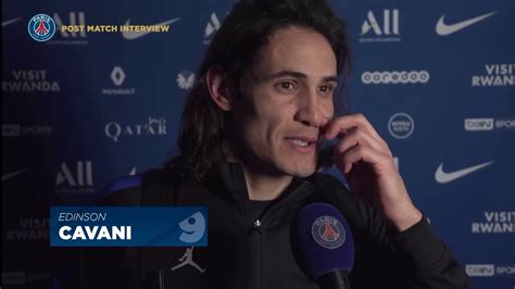 La Reacci N De Cavani A Su Golazo A Contra De Lyon Youtube