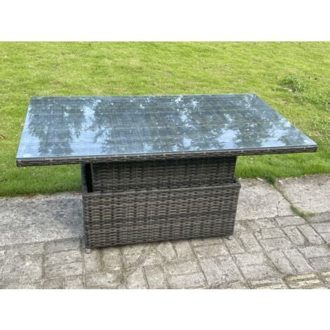 Fimous 4 pièces Mobilier de jardin extérieur ave Table à manger