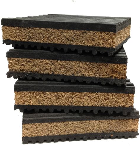 4 Pack Of Anti Vibration Pads 4 X 4 X 78 Rubbercork Vibration