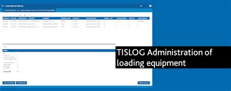 Tislog Administration Of Loading Equipment Tis Gmbh