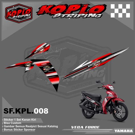 Jual Striping Motor Yamaha Vega Force Sticker Striping Variasi Motor