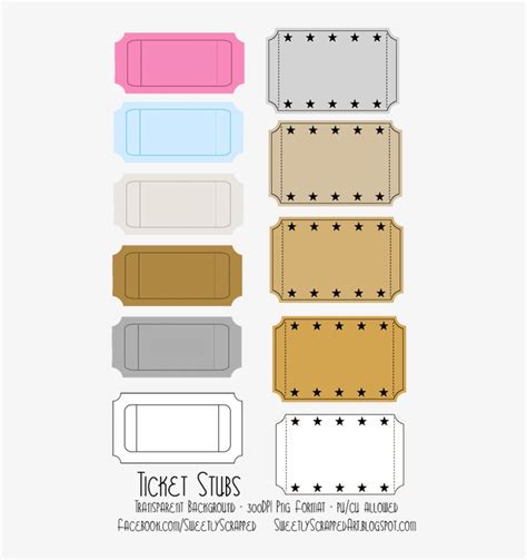 Download Blank Ticket Png Sample Claim Stub Template Clipart Png ...