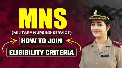 Mns Military Nursing Service How To Join Mns Eligibility Criteria