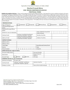 Fillable Online Proposal Form Fax Email Print PdfFiller