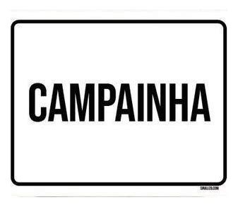 Kit 10 Placas Sinalização Ambiente Campainha Parcelamento sem juros