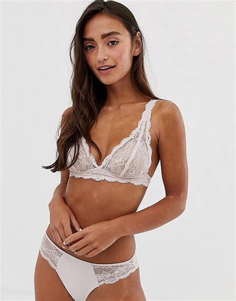 Monki Set Mit Spitzen Bh Und Slip Asos