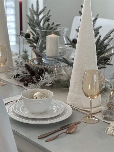 White And Neutral Christmas Table In 5 Steps Thetarnishedjewelblog