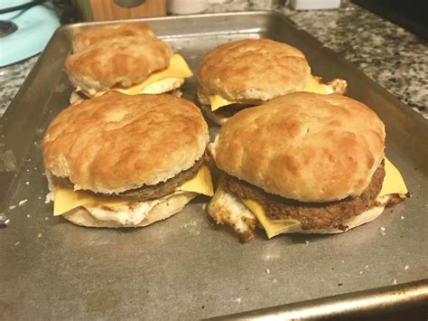 Homemade Sausage Egg And Cheese Biscuits Rfood