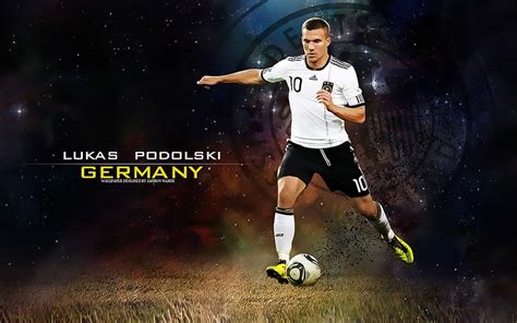 Soccer Lukas Podolski Germany National Football Team Hd Wallpaper