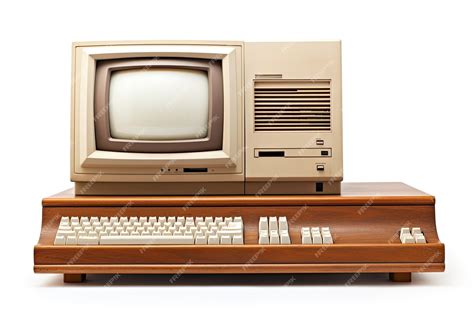 Premium Ai Image Vintage Personal Computer With Crt Monitor Keyboard