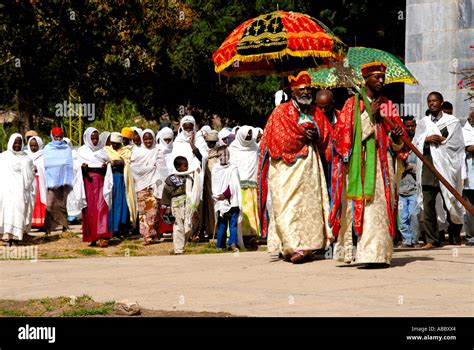 Ethiopian Orthodox Christianity Procession Of Priests And Believers