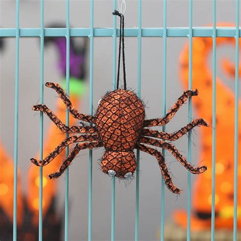 Halloween Hanging Spiders Realistic Looking Hairy Spiders Halloween