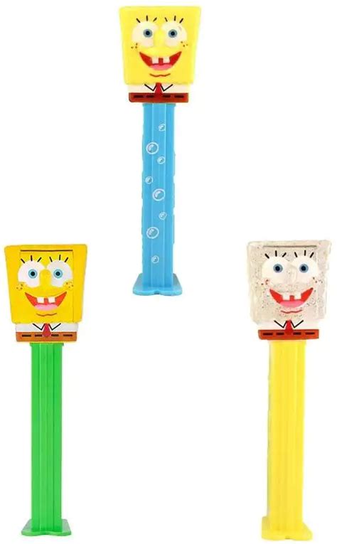 PEZ Spongebob Squarepants Spongebob Candy Dispenser 1 RANDOM Style - ToyWiz