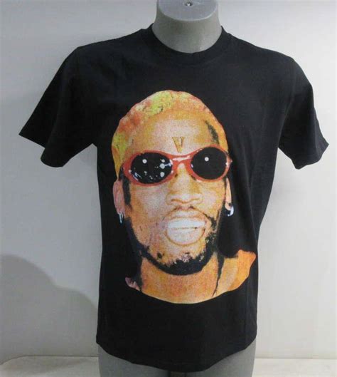 Vlone Vlone Mens Us M Airbrush Dennis Rodman T Shirt Black Grailed