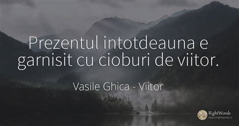 Prezentul Intotdeauna E Garnisit Cu Cioburi De Viitor Citat De