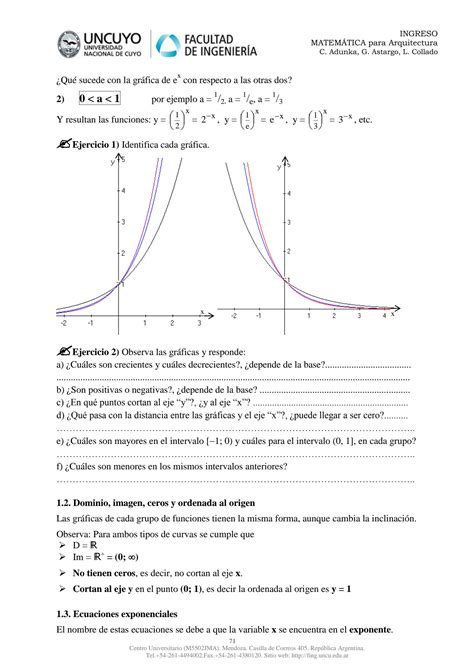 Solution Funciones Exponencial Y Logar Tmica Facultad De Ingenieria
