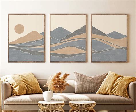 Abstract Mountain Art Set Of Robbie Nadeau