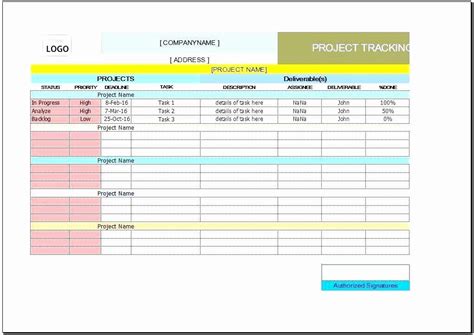 Action Tracker Template Excel