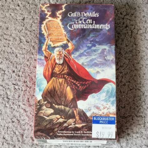 The Ten Commandments Th Anniversary Vhs Cecil B Demille Charlton