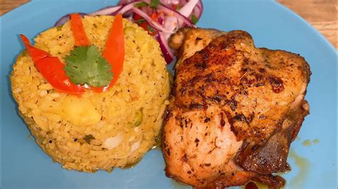 Arroz A La Jardinera Con Pollo Al Horno Youtube