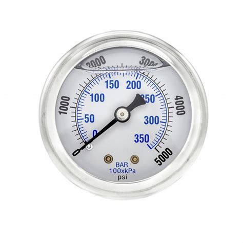 PIC GAUGES 0 To 5 000 Psi 0 To 345 Bar 2 In Dial Industrial