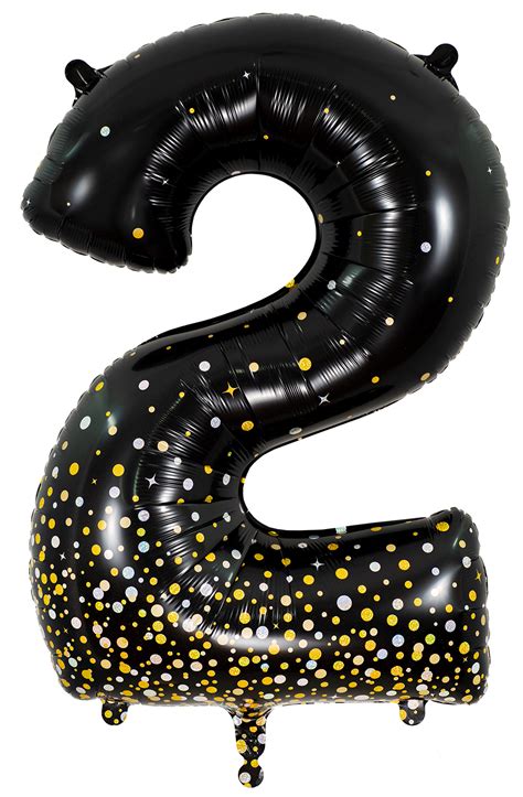 Number Fizz Holographic Black Oaktree Foil Balloon Bargain