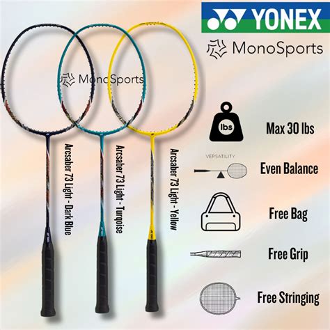 Yonex Arcsaber 73 Light 2023 Rudy Series 100 Original Tali Siap Pasang