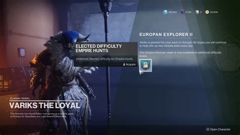 Destiny 2 How To Get Cloudstrike And Empire Hunt Elected Difficulty