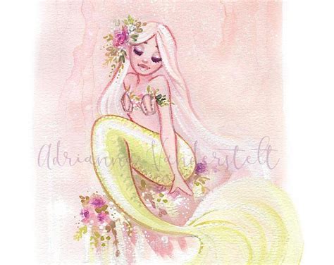 Adriannavanderstelt Etsy Mermaid Drawings Mermaid Art Mermaid