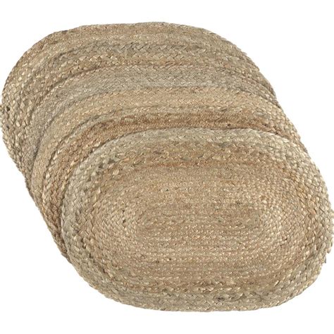 Natural Jute Placemat Set Of 6 12x18 By April And Olive Vhc Brands