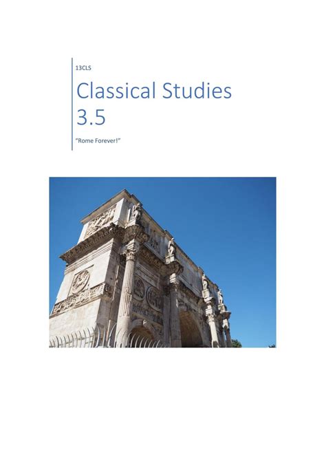 Classical Studies 35 Classical Studies Level 3 Ncea Thinkswap