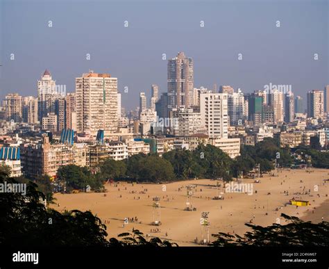 Mumbai Skyline View From Marine Drive In Mumbai India Stock Photo Alamy