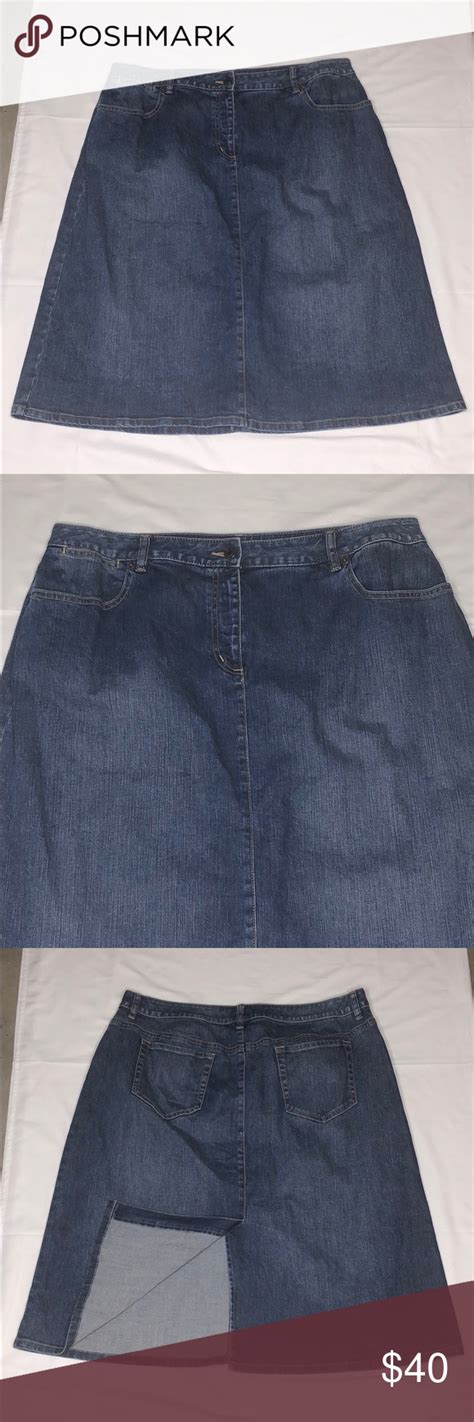 Talbots Woman Petites 18W Denim Jean Skirt | Denim jean skirt, Jean ...